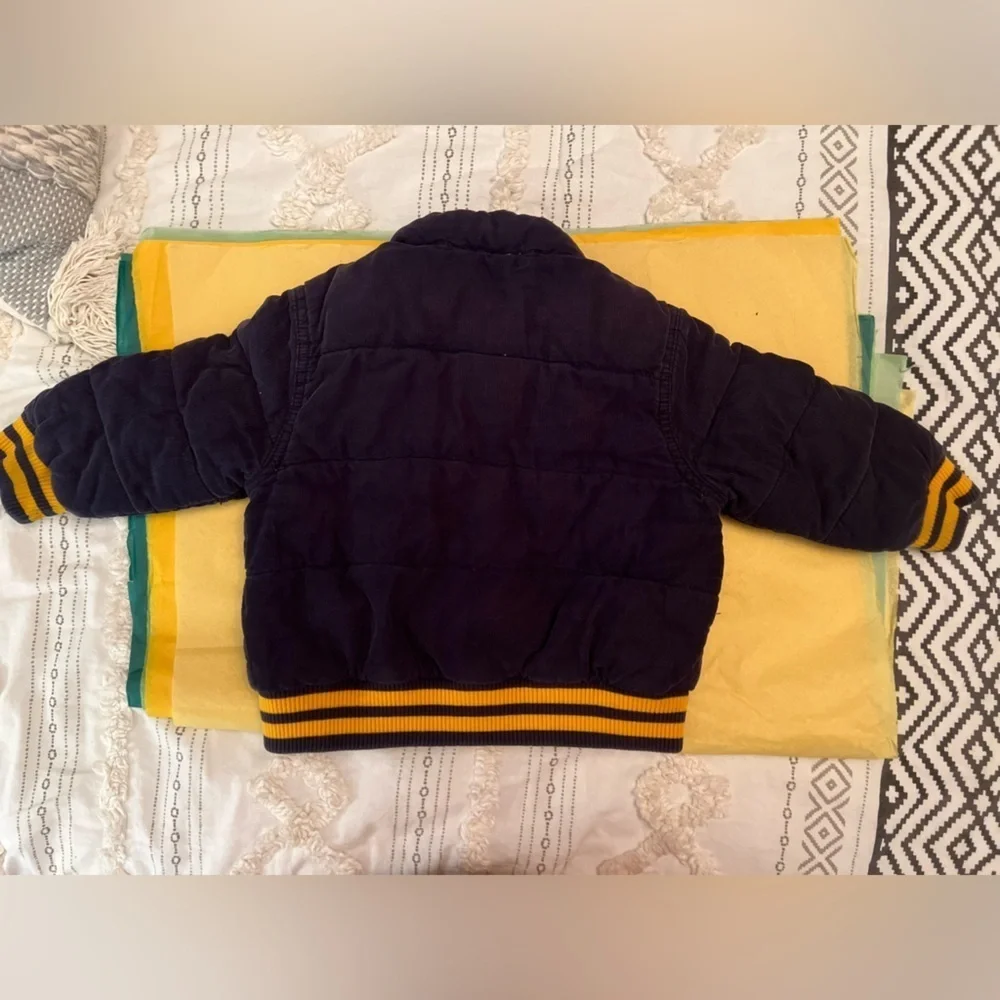 Gymboree Corduroy Varsity Bomber Coat- little boys 12-  24 months